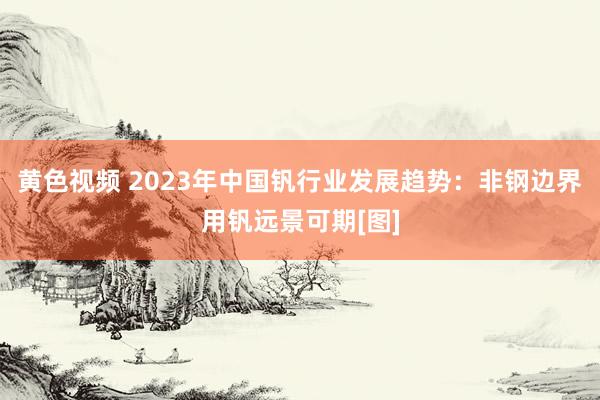 黄色视频 2023年中国钒行业发展趋势：非钢边界用钒远景可期[图]